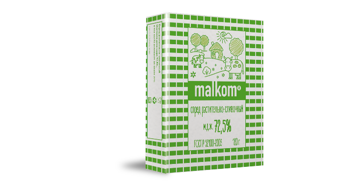 РАСТИТЕЛЬНО-СЛИВОЧНЫЙ  СПРЕД «MALKOM» 72.5%