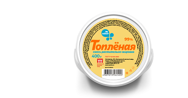 ТОПЛЕНАЯ СМЕСЬ # РАСТИТЕЛЬНО-ЖИРОВАЯ «MALKOM» 400 г